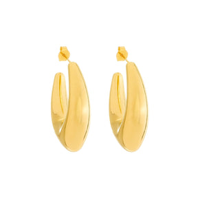 Brinco Dourado Concha Orgânico Flore