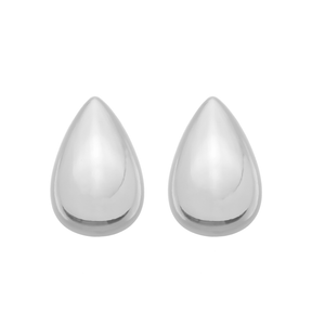 Brinco Prateado Gota Flore