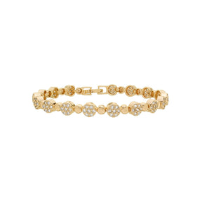 Pulseira Dourada de Circulos com Zircônia Flore