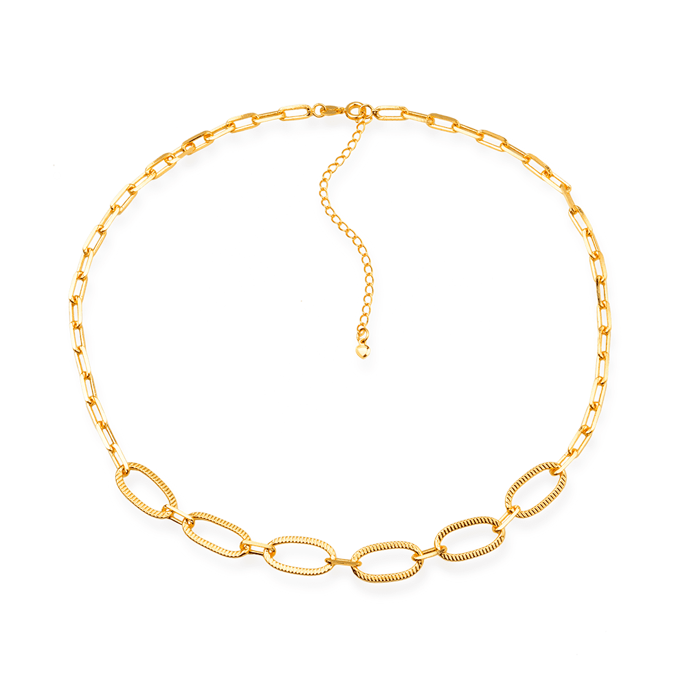 Chocker Dourada Cartier com Extensor Flore