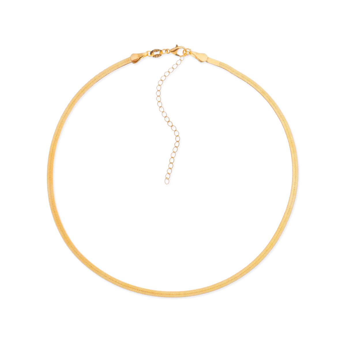 Colar Dourado Chocker de Fita Flore