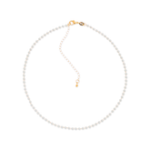 Colar Dourado Chocker de Pérolas Flore