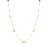 Colar Dourado Esferas 90cm Flore