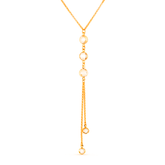Colar Dourado Gravatinha com Pontos de Luz Flore