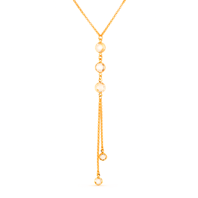Colar Dourado Gravatinha com Pontos de Luz Flore
