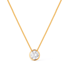 Colar Dourado Zircônia Ponto de Luz Flore