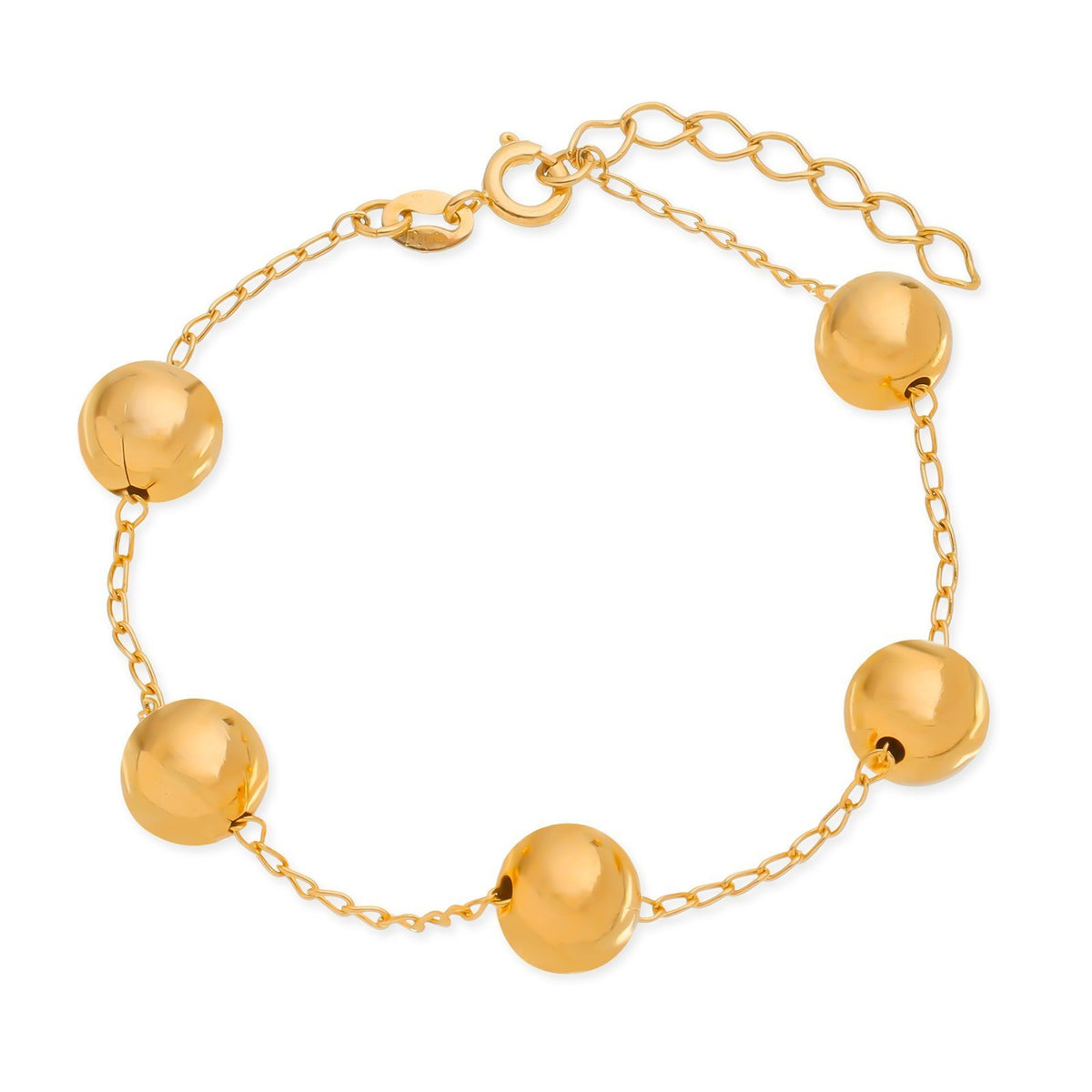 Pulseira Dourada de Bolas Grandes Flore
